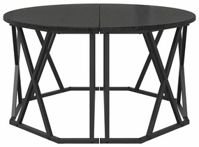 Mesa de Centro vidaXL Preta de Carvalho 80x80x42 cm em Madeira de Enge
