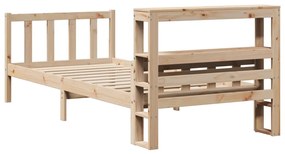 Cama sem colchão 75x190 cm madeira de pinho maciça