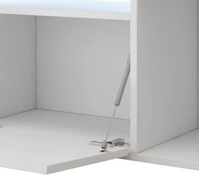 Aparador Elma de 135cm com Luz LED - Branco Mate - Design Moderno