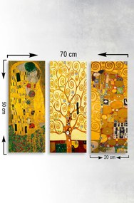 Quadro Decorativo MDF0067 – Multicolor – 20 x 50 cm (3 Peças)