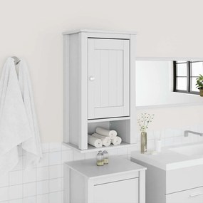 vidaXL Móvel de parede p/ WC BERG 40x27x71,5 cm pinho maciço branco