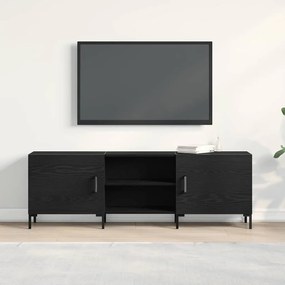 Armário para TV vidaXL Preta Carvalho 150x30x50 cm em Madeira Derivada