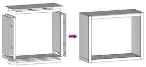 Suporte para lenha 100x40x80 cm aço antracite