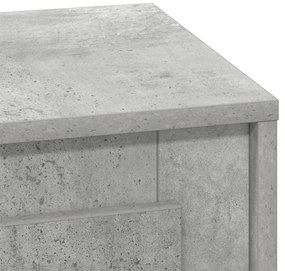 Criado-mudo com Luzes LED Cinza Betão 44x34,5x45 cm