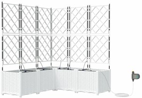 Vasos de Jardim Treliça Branco 120 x 120 x 142 cm Plástico
