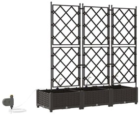 Jardineiras de Jardim 1 pc Castanho 120 x 40 x 126 cm Plástico