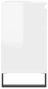 Armário casa banho 58x33x60 cm deriv. madeira branco brilhante