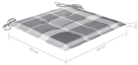 Cadeiras de jantar p/ jardim 2 pcs c/ almofadões acácia maciça