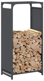 Suporte para lenha 44x28x90 cm aço laminado a frio antracite