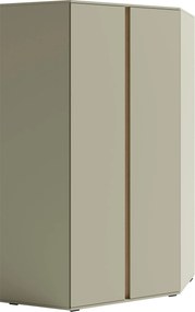 Roupeiro de canto Fiosono 101, Carvalho, Verde empoeirado, 195x95x95cm, 90 kg, Portas para roupeiro: Com dobradiças