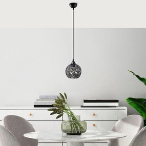 Candeeiro Suspenso Hay – Preto – 17 x 17 x 118 cm