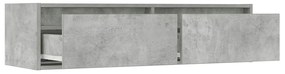 Móvel de TV com luzes LED 100X35,5x25 cm cinzento cimento