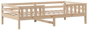 Estrutura de cama com telhado 90x200 cm madeira de pinho maciça