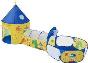 Tenda de brincar para crianças, 115 x 110 x 36 cm (BOLAS NÃO INCLUIDAS) amarela e azul