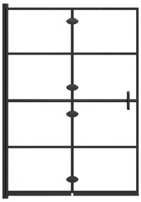 Divisória de chuveiro dobrável ESG 100x140 cm preto