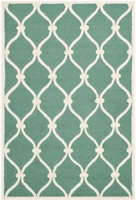 Tapete artesanal de lã de pelo curto Hugo