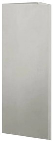 Vaso/floreira jardim 2 pcs triangular 30x26x75cm aço inoxidável