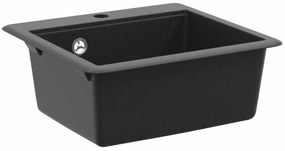 vidaXL Pia Preto 470 x 440 mm Granito