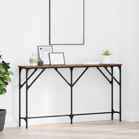 vidaXL Mesa de Consola Madeira Antiga 140x23x75 cm Madeira Engenharia