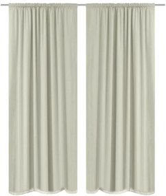 Cortinas blackout 2 pcs camada dupla 140 x 245 cm creme