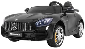 Carro elétrico para Crianças 24V 4x4 2 Lugares Mercedes-Benz GT R Rodas de EVA, Assento duplo de couro Preto Pintado