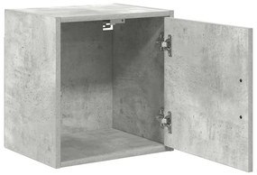 Armário de parede garagem concreto cinza madeira engenheirada