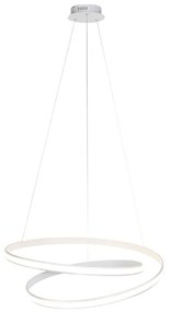 Candeeiro de suspensão moderno branco 74 cm incl. LED regulável - Rowan Moderno