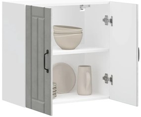 vidaXL Armário de parede da cozinha Lucca madeira cinzento cimento