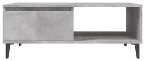 Mesa de centro 90x60x35 cm derivados madeira cinzento cimento