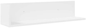 Estantes de parede 2pcs 75x16,5x16,5cm derivados madeira branco