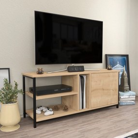 Móvel TV Neola – Preto Carvalho – 120x35,3x50,8 cm