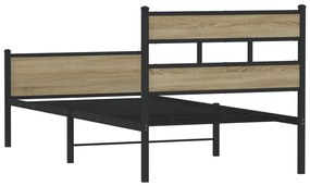 Estrutura cama s/ colchão derivados de madeira carvalho fumado