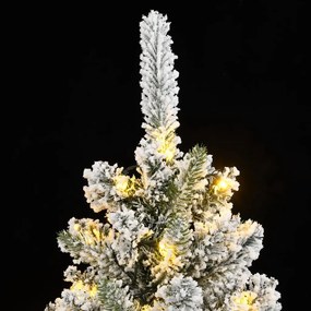 Árvore Natal artificial c/ 300 luzes LED e flocos de neve 210cm