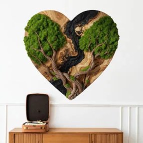 Autocolante Coração de musgo com ramo - Caminho Epoxy