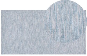 Tapete em algodão azul claro 80 x 150 cm DERINCE Beliani