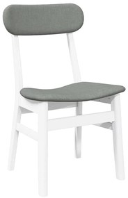 Cadeiras de jantar com almofadões 2 pcs madeira maciça branco