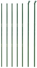 Cerca de malha de arame 2x10 m aço galvanizado verde