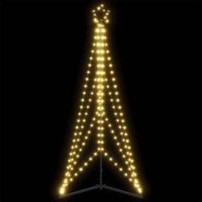 vidaXL LED Árvore de Natal 363 LEDs Branco Quente 182 cm