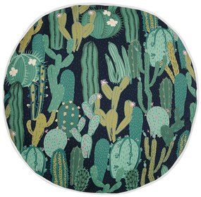 Conjunto de 2 almofadas decorativas de jardim com padrão de cacto verde ⌀ 40 cm BUSSANA Beliani