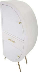 ARMÁRIO DE 2 PORTAS VENUS 60X32X133 CM BRANCO E DOURADO