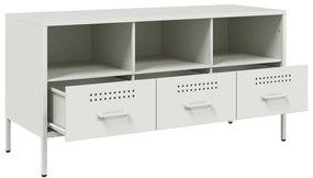 Móvel de TV 100,5x39x50,5 cm aço branco