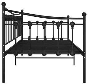 Sofá-cama 90x200 cm metal preto