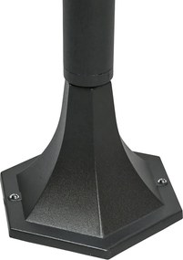 Candeeiro de pé clássico preto exterior IP44 125 cm - New Orleans