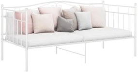 Sofá-cama 90x200 cm metal branco