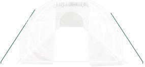 Estufa com estrutura de aço 48 m² 16x3x2 m branco