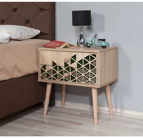 Mesa de Cabeceira Two – Carvalho Sonoma – 60x61x40 cm