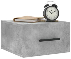 Mesa cabeceira montagem na parede 35x35x20 cm cinzento cimento