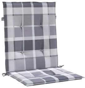 Almofadões lombares cadeiras jardim 6pcs oxford xadrez cinza