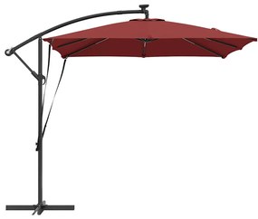 Guarda-sol de Bananeira Cantilever Terracota 249 x 249 x 250 cm