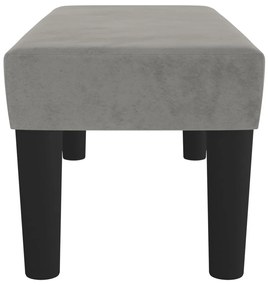 Banco 70x30x30 cm veludo cinzento-claro